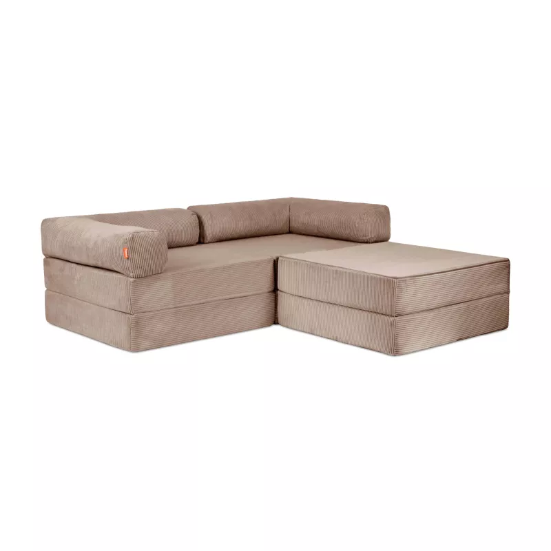 Sofa, Couch, Ecksofa, Beige, Stoffpolsterung