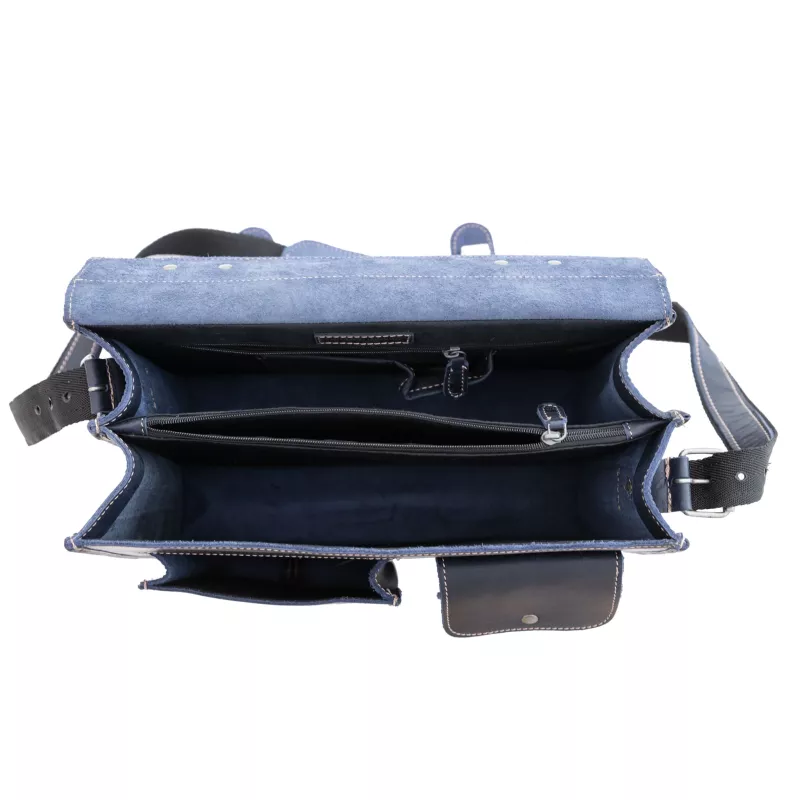 Umhängetasche, Crossbody, Denim, Navy, Reißverschluss