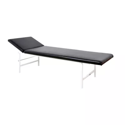 Massagebank, Behandlungsliege, Schwarz, Stahlrahmen, aufklappbar