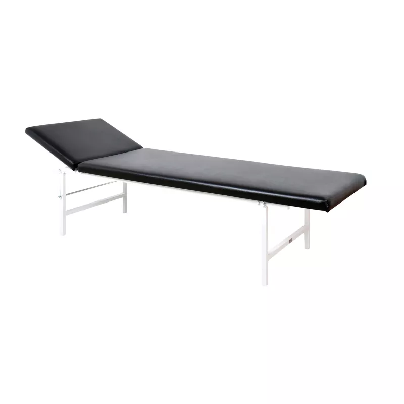 Massagebank, Behandlungsliege, Schwarz, Stahlrahmen, aufklappbar