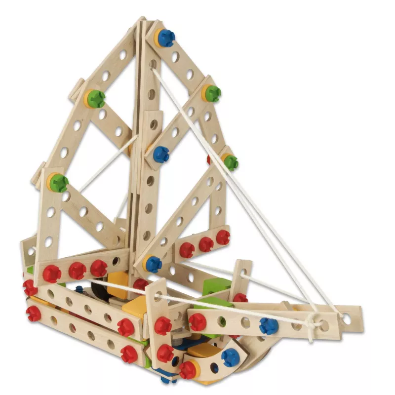 Holzbausatz, Konstruktion, Seilzug, Trägerstruktur, Bausteinset