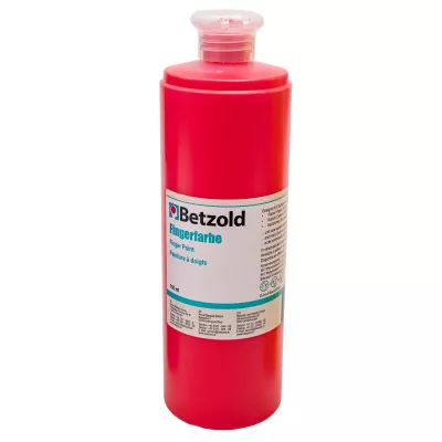 Fingerfarbe, rote Flasche, Farbmaterial, Betzold, Kunstbedarf