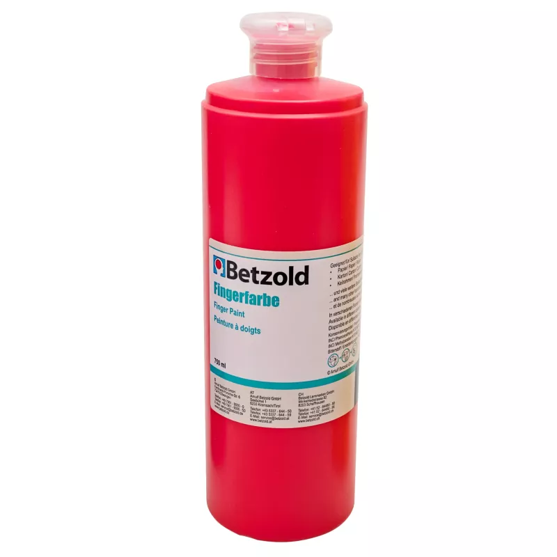 Fingerfarbe, rote Flasche, Farbmaterial, Betzold, Kunstbedarf