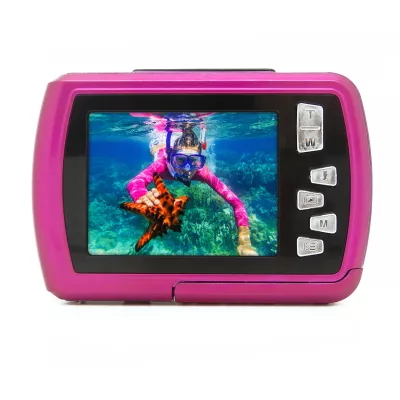 Kinderspielkamera, Taschenkamera, Kompakte Kamera, Pink, Unterwasserfach