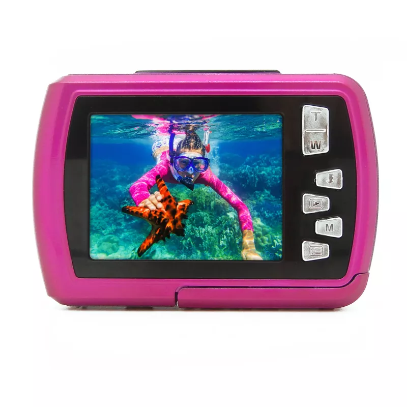 Kinderspielkamera, Taschenkamera, Kompakte Kamera, Pink, Unterwasserfach