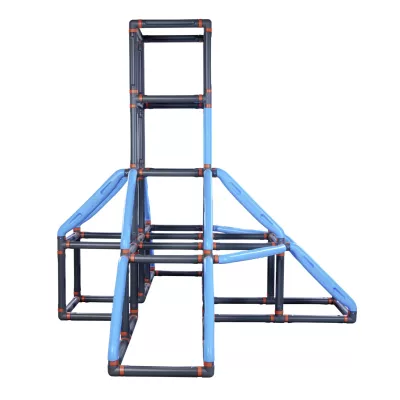 Kletterstruktur, Konstruktion, Rahmen aus Rohrmaterial, Spielturm, Modulares System