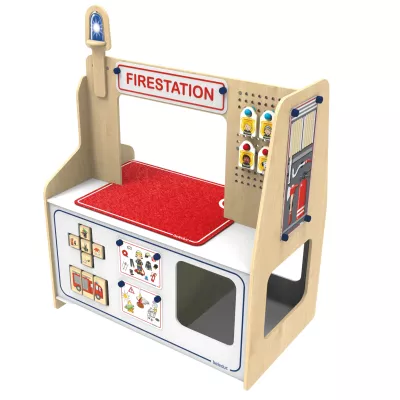 Holzspielzeug, Feuerwache, Kletterstation, Rettungssimulation, Spielset