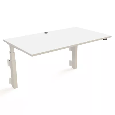 Schreibtisch, Tisch, Bürotisch, weiße Tischplatte, Metallbeine