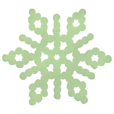 Schneeflocke, Dekoration, Kunststoff, Pastellgrün, Weihnachtsdeko