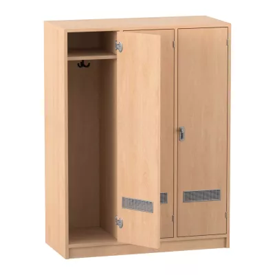 Schrank, Schuhschrank, Garderobe, Holzoptik, Metallbelüftung