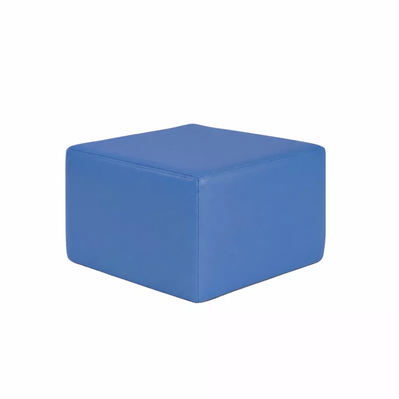 Sitzwürfel, Blau, Polsterwürfel, Stoffoberfläche, Kubus