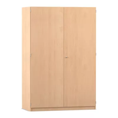 Schrank, Kleiderschrank, Holzoptik, Doppeltür-Schrank, Metalltürknopf