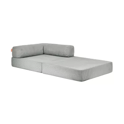 Sofa, Couch, Bettplattform, Grau, Corduroy