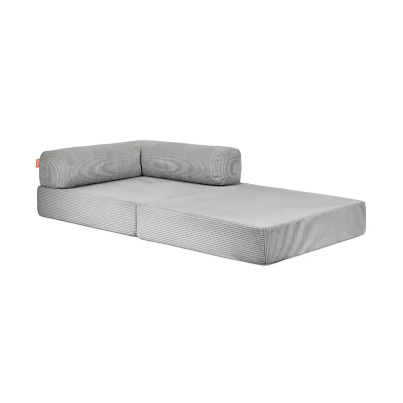 Sofa, Couch, Bettplattform, Grau, Corduroy