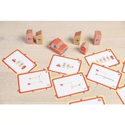 Spielzeug, Lernspiel, Holzbausteine, Karten, Puzzle