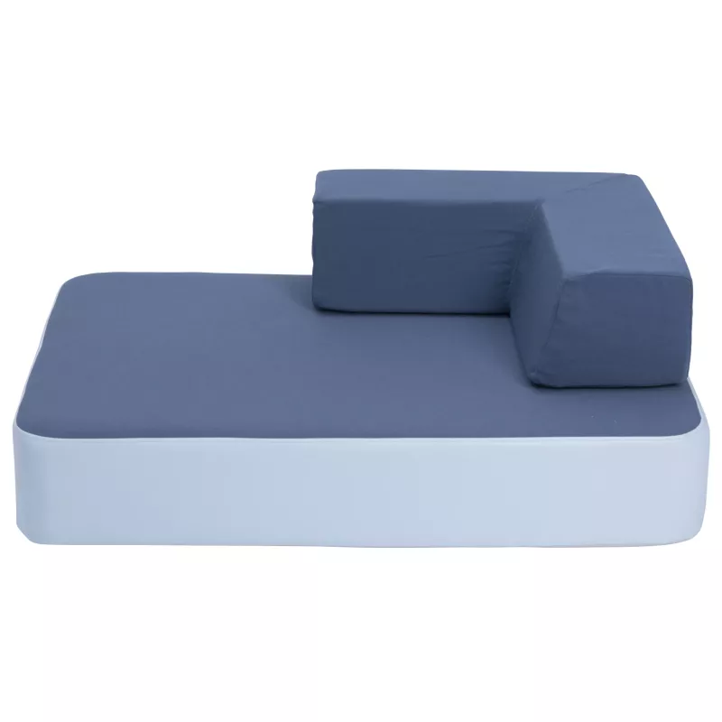 Sofa, Sitzbank, Kissenhöhe, Stoffbezug, Blau