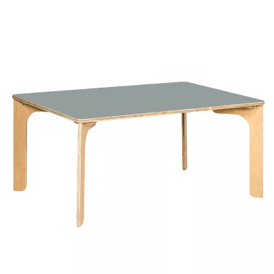 Esstisch, Holztisch, Grau Tischplatte, Kiefernholz, Tischbeine
