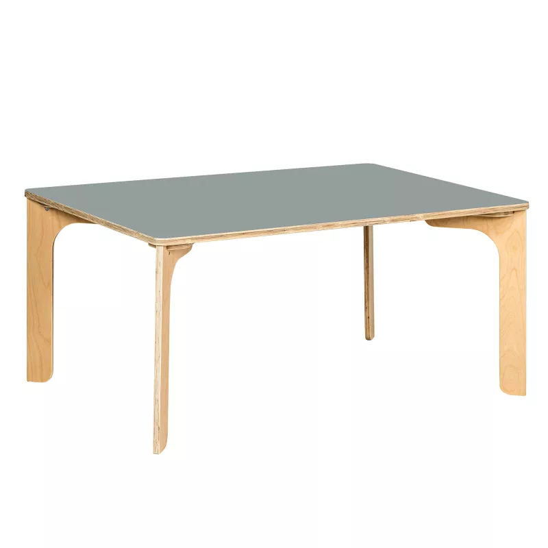 Esstisch, Holztisch, Grau Tischplatte, Kiefernholz, Tischbeine