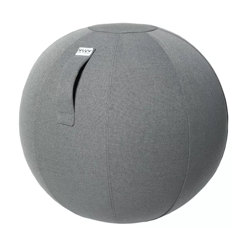 Sitzball, Stoffbezug, Grau, Runde Form, Tragegriff