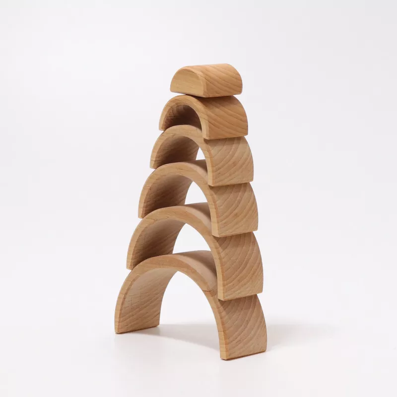 Holzspielzeug, Stapelspiel, Kugelkonstruktion, Naturholz, Kinderspielzeug