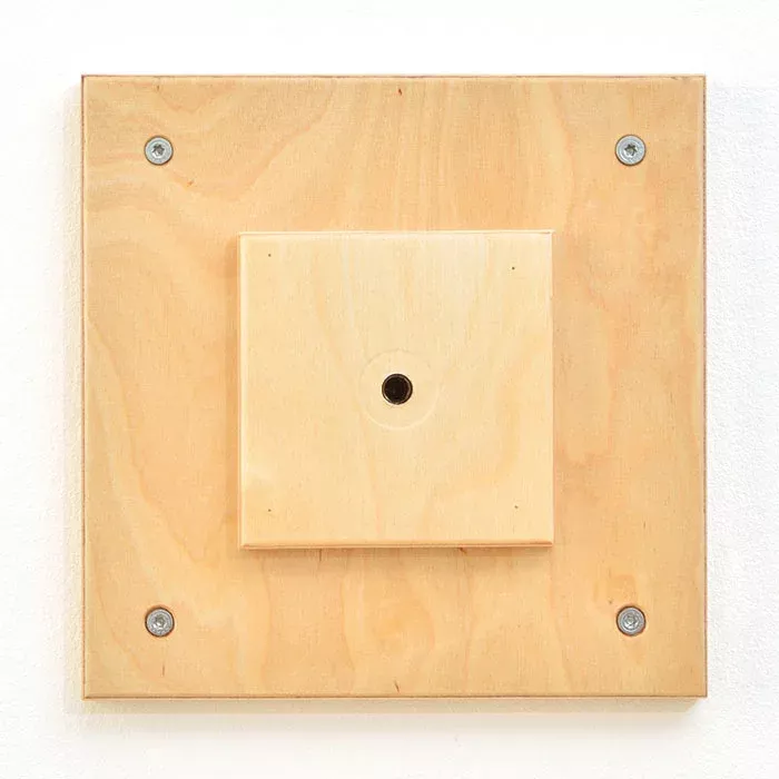 Holz, Holzschicht, Quadrat, Loch, Montage