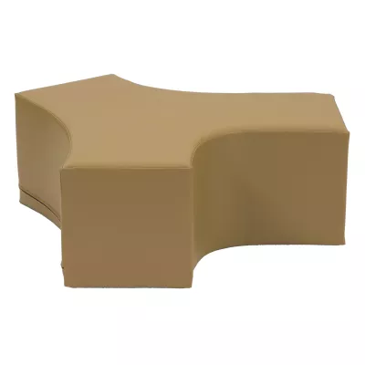Sessel, Sitzbank, Ledersessel, Beige, Kurvenform