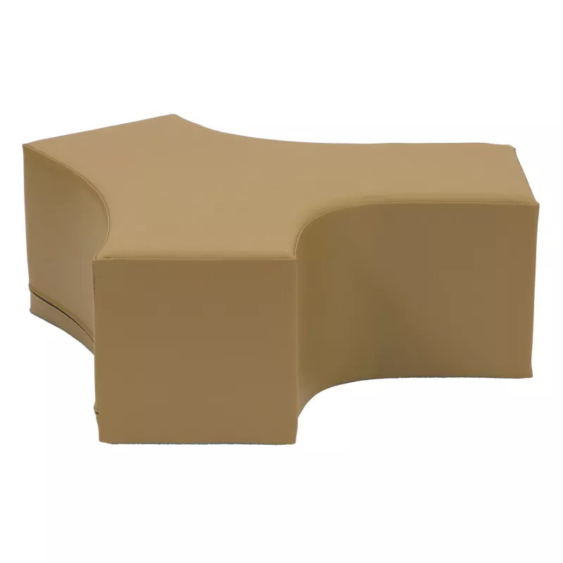 Sessel, Sitzbank, Ledersessel, Beige, Kurvenform