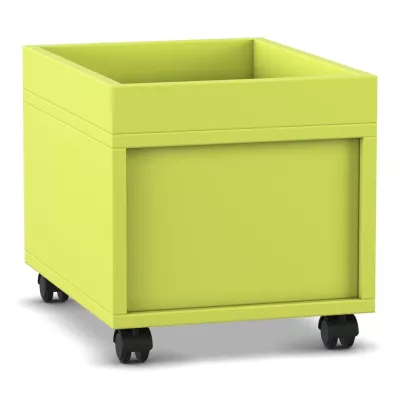 Rollcontainer, mobiler Wagen, Laufrollen, Limettengrün, Aufbewahrungskorb