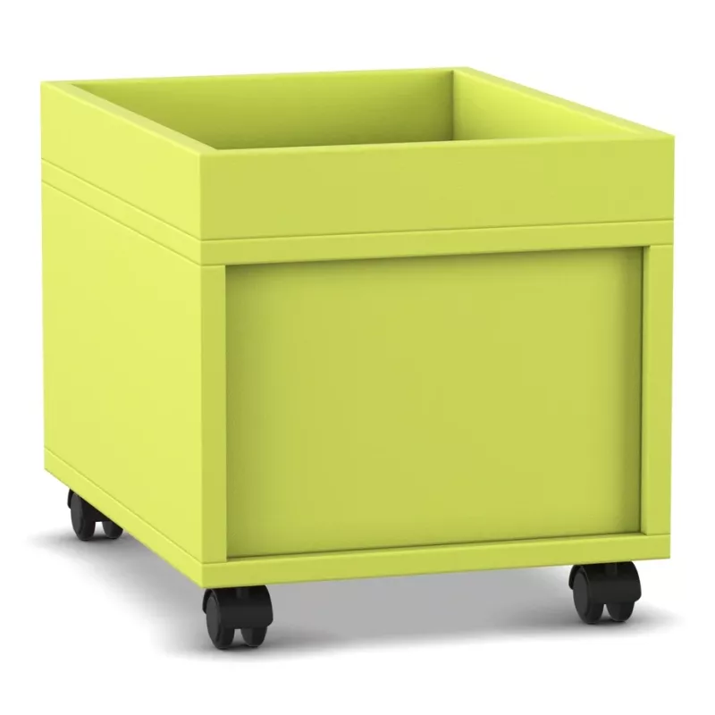 Rollcontainer, mobiler Wagen, Laufrollen, Limettengrün, Aufbewahrungskorb