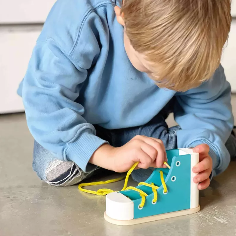 Kinder Schuhe, Kleinkind Schuhwerk, Lauflernschuh, Schnürschuh, Türkisblau