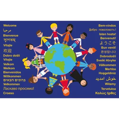 erde, kinder, globus, gruppe, multikulturell