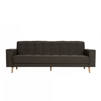 Sofa, Drei-Sitzer, Braun, Holzbeine, Gepolstert