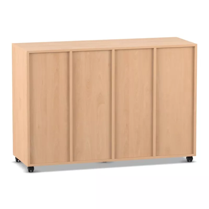 Schrank, Rollladen, Kiefer, Holzoptik, 4-türig