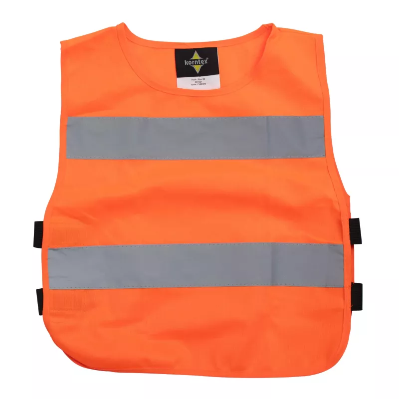Warnweste, Neonorange, Reflektorstreifen, Ärmellos, Klettverschluss