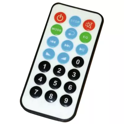 Fernbedienung, Knappe Tasten, Ziffernblock, Schwarz, LED-Tasten