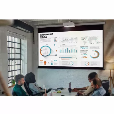 projektor, präsentationen, infografik, büro, konferenzraum
