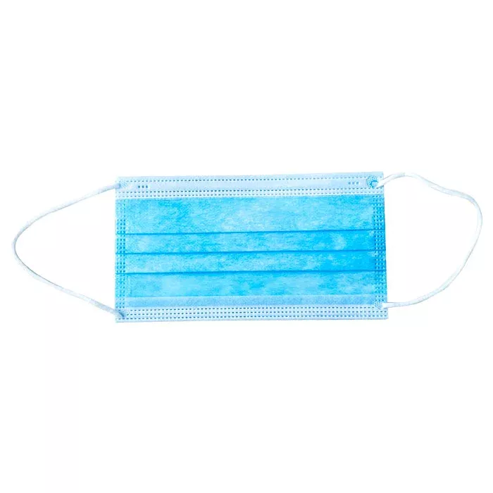 Gesichtmaske, Mundschutz, Einwegmaske, Blau, Dreilagig