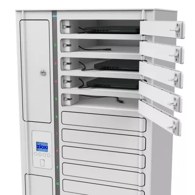 Serverrack, Rack, Laptops on shelf, Vertical cabinet, Tür drauf lock