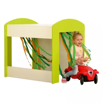 kinder(möbel), spiel tunnel, kinders tisch, hellgrün, spielzeug auto