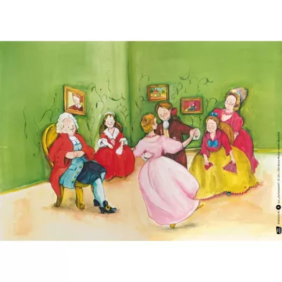 Tanzgruppe, Ballkleid, Gebrauchsgegenstand, Gemälde, Wohnzimmer