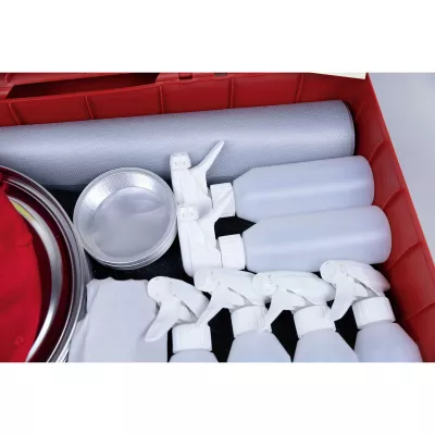 Reinigungsset, Sprühflaschen, Handschuhe, Eimer, Moppbezug