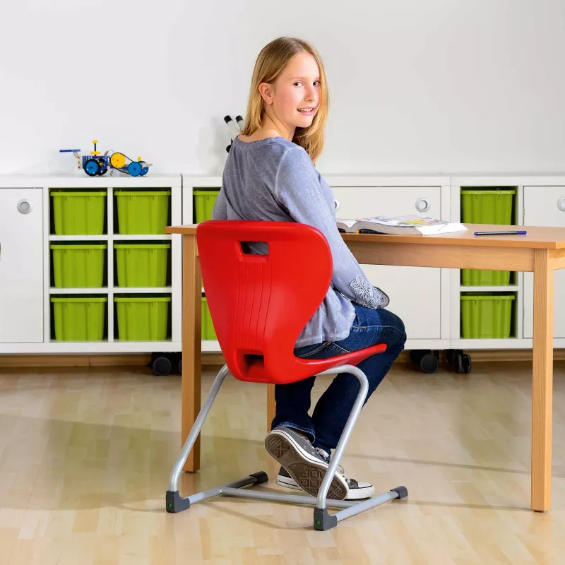 Kinderstuhl, Schulstuhl, Roter Sitz, Lernumgebung, Schreibtischstuhl
