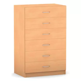 Unterschrank, 99,1 x 64,1 cm, mit 6 flachen Holzschubladen