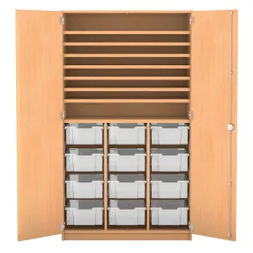 Bastelschrank - mit 12 hohen Boxen