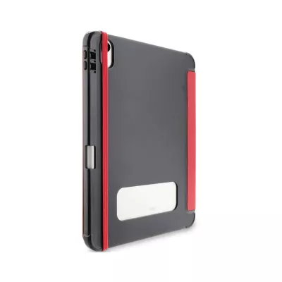 tablet case, iPad case, roter gurt, ständer fächer, rückseite schutz