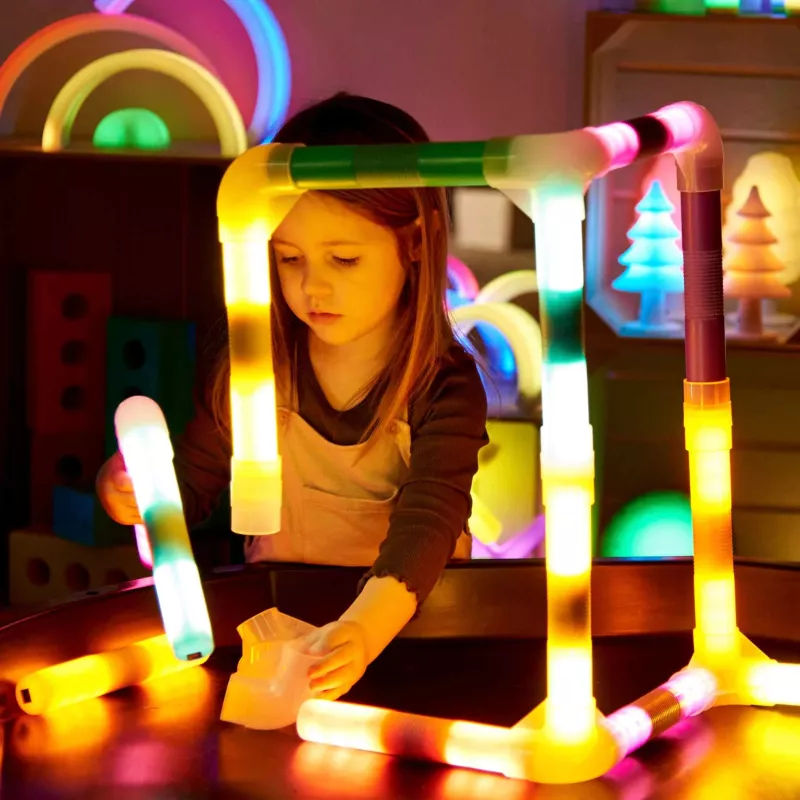 Kinder, Lichtspiel, Leuchtrohren, Spielszubehör, Kreativset