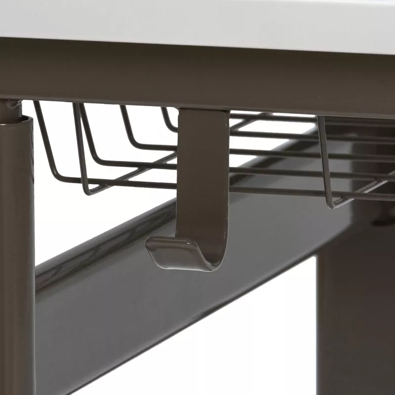 Grillrost, Kochgitter, Hakengriff, Metallgestell, untere Ablage