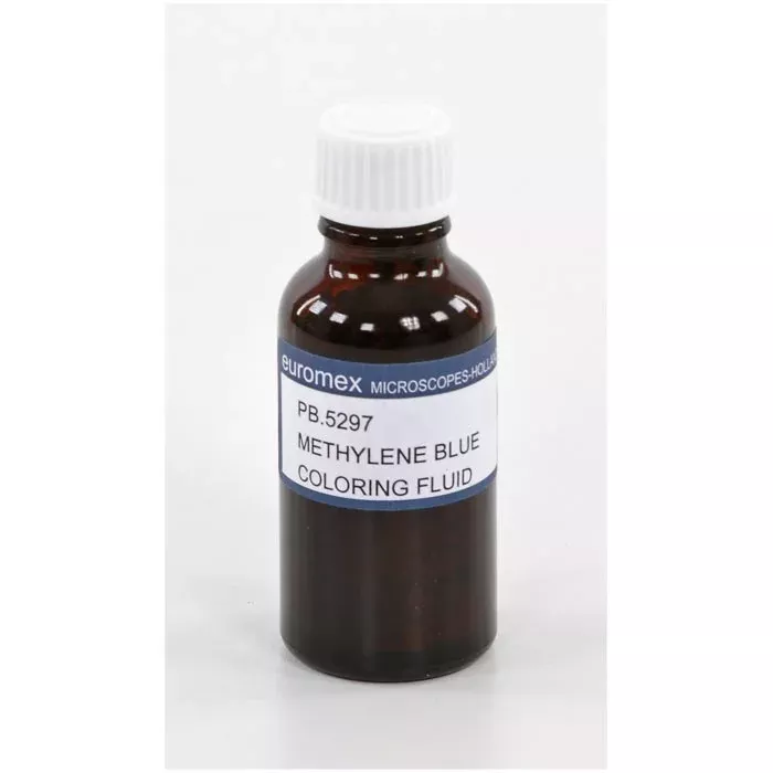 Methylene blue, Coloring fluid, Microscopy accessory, Flasche, Blaues Flüssigkeit