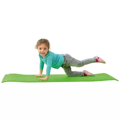 Kinder, Körpertraining, Gymnastikmatte, Grün, Aktivität