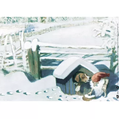 Winter, Schnee, Hund, Schlitten, Höhle